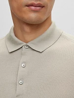 Polo-Collar Sweater Wool Silk And Cashmere