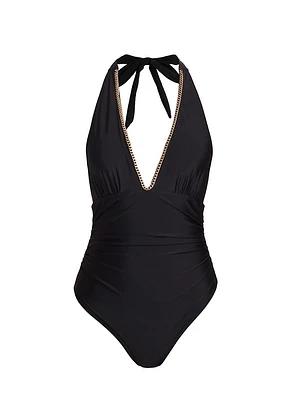 Malta Chain Halterneck One-Piece Swimsuit