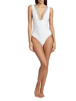 Veda Crystal-Trimmed One-Piece Swimsuit