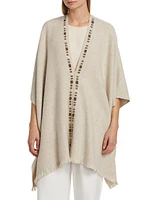 Cashmere-Blend Poncho