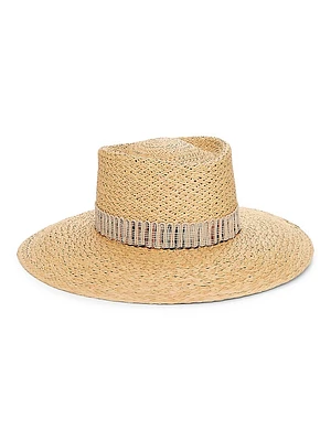 Hanae Woven Wide-Brim Hat