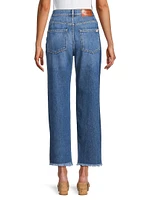 Katai Low-Rise Straight-Leg Cropped Jeans