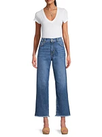 Katai Low-Rise Straight-Leg Cropped Jeans