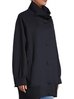 Rete Wool-Blend Cocoon Coat