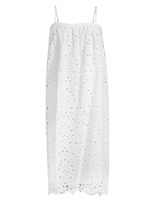 Eyelet Lace Midi-Dress