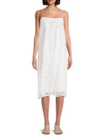 Eyelet Lace Midi-Dress