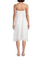 Eyelet Lace Midi-Dress