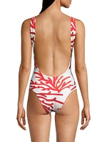 High-Neck One-Piece Swimsuit