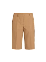 Parchia Pleated Wool-Blend Shorts