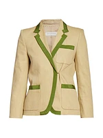 Cotton& Linen-Blend Jacket