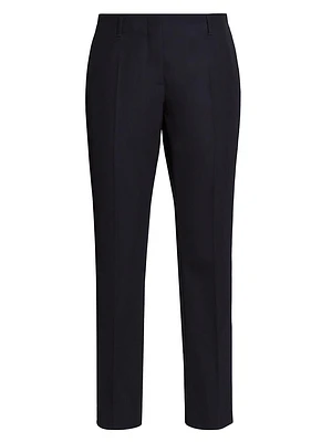 Wool-Blend Straight-Leg Pants