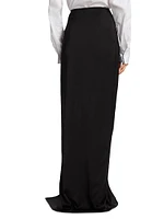 Draped Satin Maxi Skirt