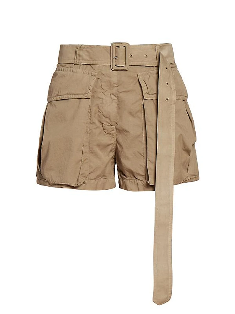 Peza Belted Cotton Cargo Shorts