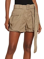 Peza Belted Cotton Cargo Shorts