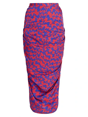 Sonata Printed Gathered Midi-Skirt