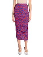 Sonata Printed Gathered Midi-Skirt