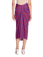 Sonata Printed Gathered Midi-Skirt