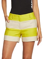 Cotton Colorblocked Shorts