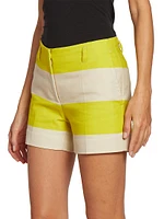 Cotton Colorblocked Shorts