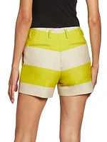 Cotton Colorblocked Shorts