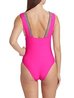 Veda Crystal Trimmed One-Piece Swimsuit