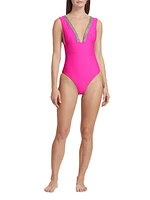 Veda Crystal Trimmed One-Piece Swimsuit