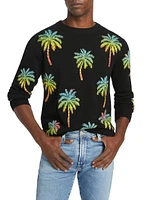 Ombré Palm Tree Crewneck Sweater