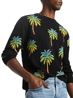 Ombré Palm Tree Crewneck Sweater