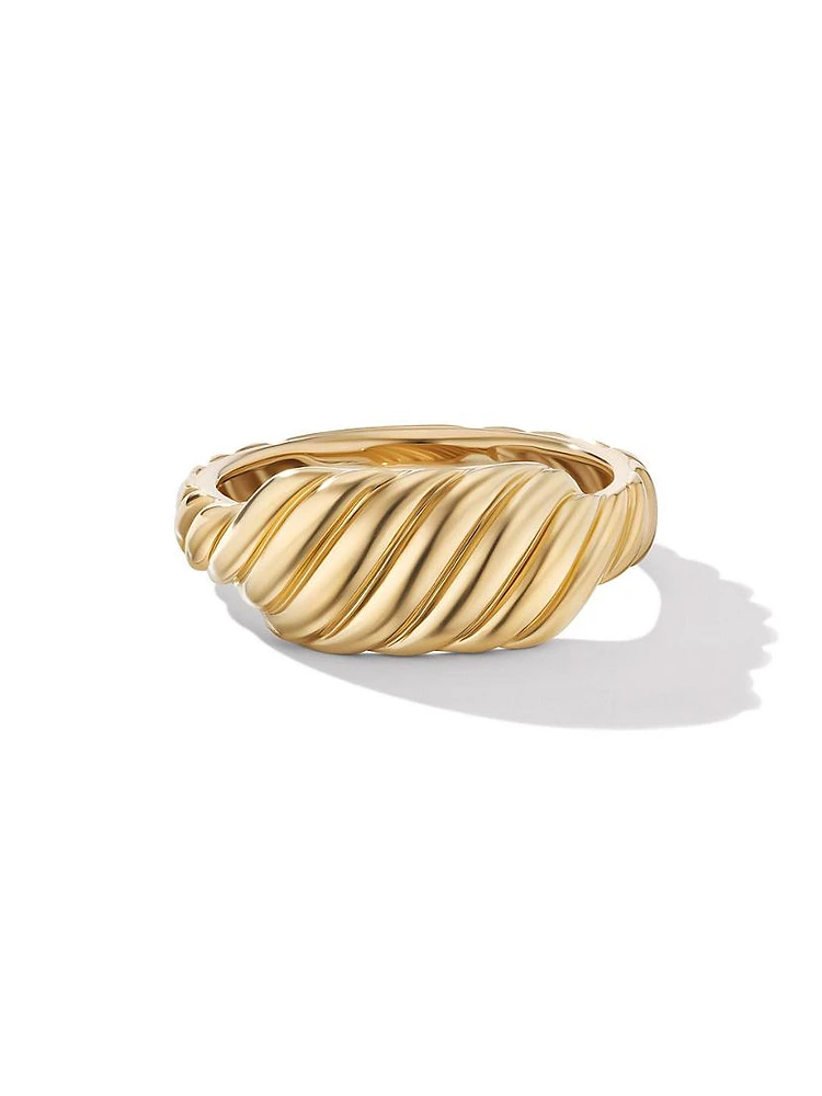 Sculpted Cable Contour Ring 18K Yellow Gold