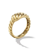 Sculpted Cable Contour Ring 18K Yellow Gold