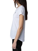 Amour Short-Sleeve Cotton T-Shirt