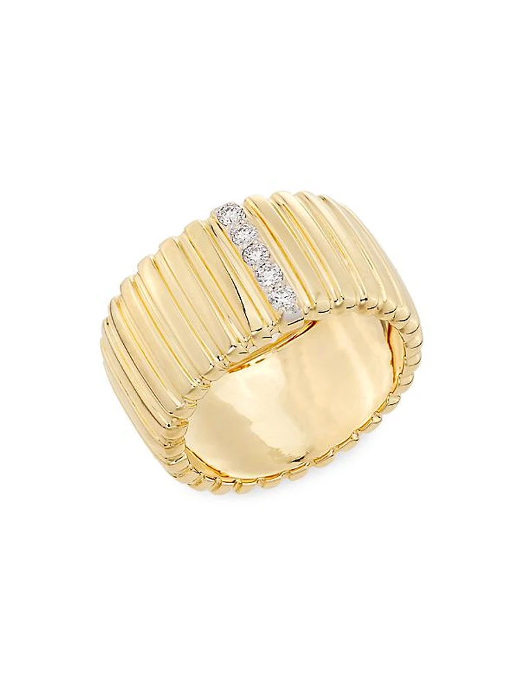 14K Yellow Gold & 0.14 TCW Diamond Ring