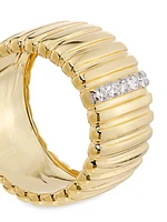 14K Yellow Gold & 0.14 TCW Diamond Ring