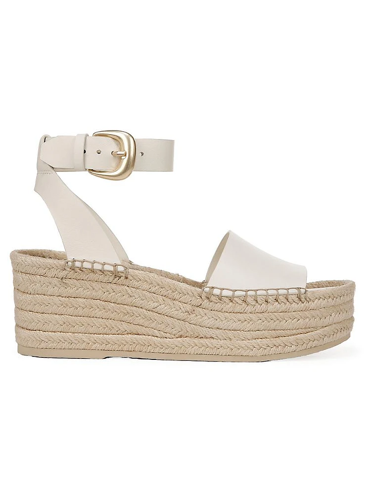 Belisa Leather Platform Espadrilles