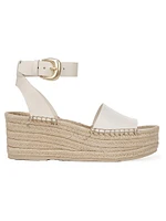 Belisa Leather Platform Espadrilles