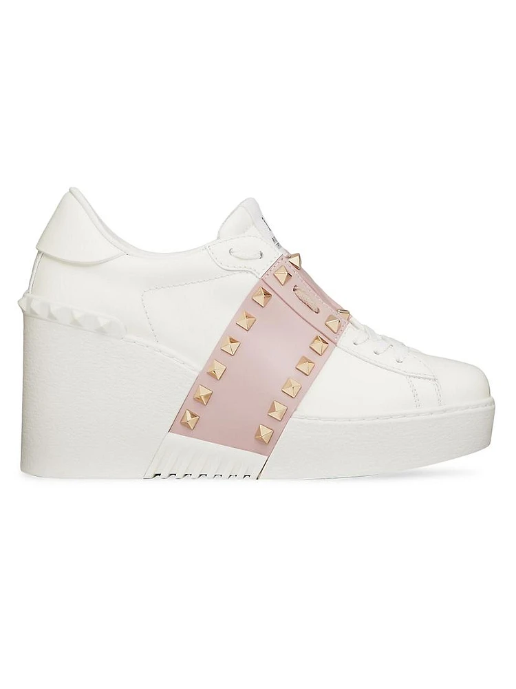 Open Disco Wedge Sneakers Calfskin 85MM