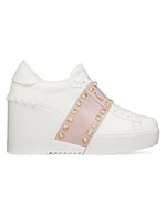 Open Disco Wedge Sneakers Calfskin 85MM