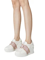 Open Disco Wedge Sneakers Calfskin 85MM