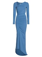 Ruched Jersey Maxi Dress