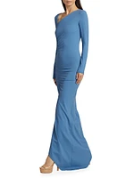 Ruched Jersey Maxi Dress