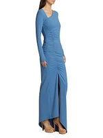 Ruched Jersey Maxi Dress