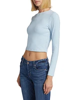 Jersey Long-Sleeve Crop Top