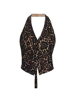 Luna Halter Lace Vest Top