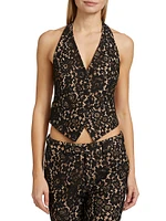 Luna Halter Lace Vest Top