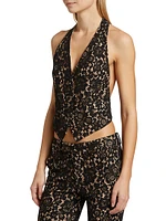 Luna Halter Lace Vest Top