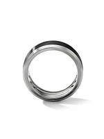 Beveled Band Ring in Titanium