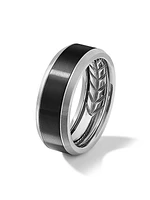 Beveled Band Ring in Titanium