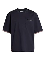 Cotton Jersey Side-Zip T-Shirt