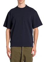 Cotton Jersey Side-Zip T-Shirt