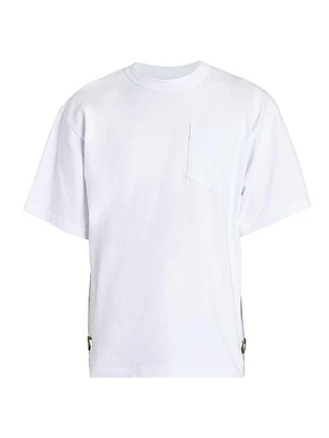 Cotton Jersey Side-Zip T-Shirt